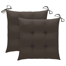 vidaXL Sedie da Giardino e Cuscini Grigio Talpa 2 pz Massello di Teak