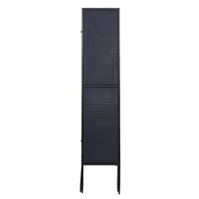 Paravento divisorio separè da Esterno HWC-J14 Metallo 3 Pannelli 200x121cm - Nero