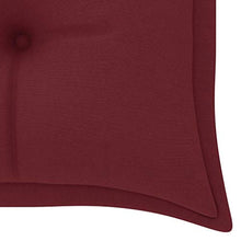 vidaXL Panca da Giardino con Cuscino Rosso Vino 150 cm Legno di Teak