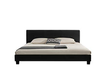 HYPNIA Letto Contemporain, Colore: Nero-180 x 200 (cm)