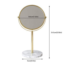 LLG Household Items& Double Sided ingrandimento Trucco dello Specchio, Oro Dressing Table Specchio 180 Gradi Rotazione Libera Migliore for Il Bagno o Camera da Letto del Piano d'appoggio