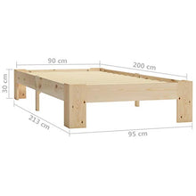 SKM Giroletto in Legno Massello di Pino 90x200 cm (15.76kg)