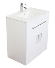 Mobile bagno a terra Domino 750 bianco lucido