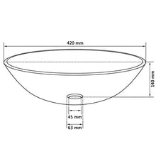 lavabo da bagno in vetro temperato dorato 42 x 14 cm
