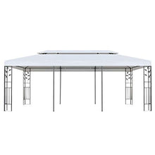 Tidyard Gazebo,Gazebo da Giardino, Robusto Gazebo Pieghevole,Resistente ai Raggi UV 3x6 m Bianco