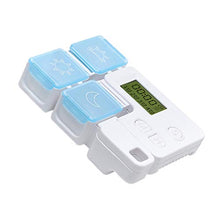 Healifty Portapillole Digitale 3 Scomparti Portapillole con Promemoria per Allarmi Farmaci Dispenser per Pillole Organizzatore Senza Batteria Celeste