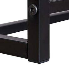 Relaxdays Mensola da Parete con Portasciugamani, Scaffale Pensile per Cucina o Bagno, HxLxP: 41x45x23 cm, Ferro, Nero