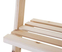 Mendler Scaffale con cesta portabiancheria HWC-B59 3 Ripiani Legno di Abete