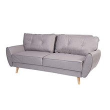 Mendler Divano Letto Schienale Regolabile HWC-J19 Tessuto Grigio