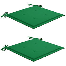 vidaXL Sedia a Dondolo con Cuscino Verde in Legno di Teak