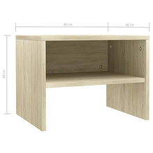 Aynefy, comodino per camera da letto, comodino in quercia con scomparto aperto, 40 x 30 x 30 cm