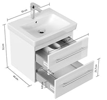 Mobile bagno con lavabo Villeroy & Boch Subway 2.0 55cm nero satinato