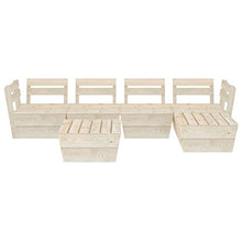 FAMIROSA Set Divani da Giardino su Pallet 6 pz in Legno Abete Impregnato-3718