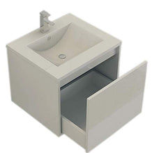 Set mobili da bagno 'Linz' bianco lucido Front Jet-Line bagno set lavabo mobili da bagno cassetto Push Open