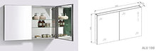 Composizione di mobili Vision 1000 bianco opaco - specchio e lavabo da appoggio a scelta