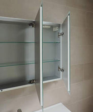 Specchio bagno pensile contenitore 3 ante con specchio filo lucido cm.70x95x13