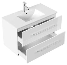 Set di mobili da bagno Firenze 90 2 parti rovere chiaro e armadio specchio