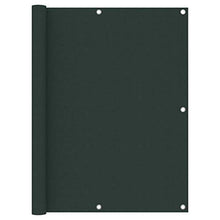 vidaXL Paravento da Balcone Verde Scuro 120x600 cm Tessuto Oxford