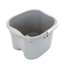 YLL Canna per pediluvio Pediluvio Barile, Plastica Spessa Pediluvio for Pedicure E Massaggio, Ideale for Godersi Piedi 38 * 33 * 23cm (Color : Gray)