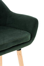 CLP Sgabello Bar Grant In Velluto Sfoderabile I Sedia Alta Cucina In Legno Di Faggio Con Cuscino Removibile, Colore:verde
