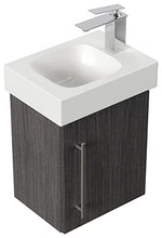 Mobile bagno con lavabo Geberit Icon 38cm a destra antracite venato