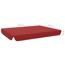 VidaXL - Tetto di ricambio per altalena da giardino, 192 x 147 cm, colore: Bordeaux