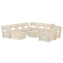 FAMIROSA Set Divani da Giardino su Pallet 10 pz in Legno Abete Impregnato-3732