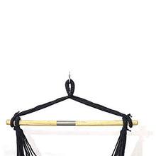 Sedia a Battente a Hammock, con 2 Cuscini Imbottiti Extra e Barra di Supporto in Legno, Anti-Rollover Coperta all'aperto a Handing Hammock Sedia Altalena