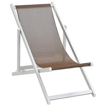 BIGTO - Sedie da spiaggia pieghevoli in alluminio e textilene, mobili da giardino (marrone)