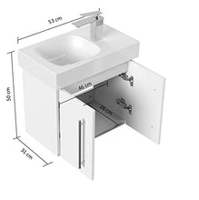 emotion Mobili da bagno con lavabo Geberit Icon XS, 53 cm, a destra, antracite con venature