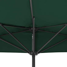 vidaXL Ombrellone Balcone a Semicerchio con Palo in Alluminio Verde Parasole