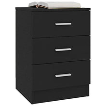 SKM Comodini 2 pz Nero 38x35x56 cm in Truciolato