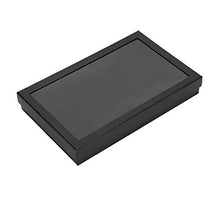Alinory Pratica Custodia per Gioielli con Scatola di immagazzinaggio 8.7 * 5.9 * 1.2 in floccaggio per Home Office(Black)