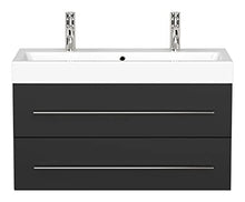 Mobile bagno Sunrise nero satinato