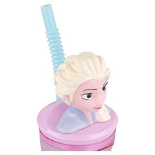 Bicchiere Con Cannuccia E Figura 3d - 360 ml | Frozen 2 Elements