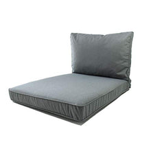 Cuscini per Pallet da Esterno Nordje Comfort Duo con FO-dera Impermeabile, composti da Cuscino Seduta da 120x80 cm e Cuscino Schienale | Cuscini per Pallet | Cu-scino per bancali (Grigio)