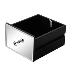 YIERMA Un comodino con una superficie liscia come uno specchio, cassetti moderni con maniglie in cristallo,