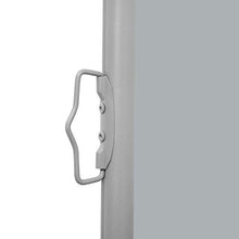 Tidyard Tenda Laterale Retrattile per Patio 600x160 cm Grigia,Resistente ai Raggi UV e all'Acqua
