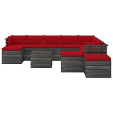 vidaXL Set Divani da Giardino Pallet 12 pz con Cuscini Massello Pino