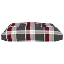 vidaXL Cuscino per Pouf su Pallet Rosso Motivo a Quadri in Tessuto