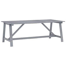 FAMIROSA Set Pranzo da Giardino 9 pz in Legno Massello di Acacia Grigio