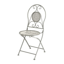 Set da giardino tavolino e 2 sedie pieghevoli in ferro grigio Grigio