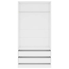 Tidyard Armadio Bianco Lucido 100x50x200 cm in Truciolato