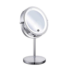 HGXC Specchio per Il Trucco Illuminato 5X Specchio per Il Trucco con luci e ingrandimento, Touch Screen, Doppio Specchio di cortesia Alimentato