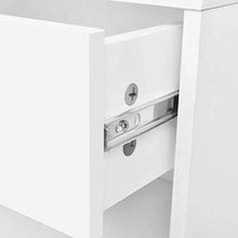 Comodini da notte con cassetto, per camera da letto, soggiorno, bianco, 36,5 x 30,5 x 38 cm