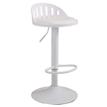 Multi Regolabile-Scopo Sgabello Olio Cera Pelle Swivel Bar Stools con Mid-Indietro E Chrome Baseper Clinica Spa Saloni di Bellezza Reception Desk - Bianco Nero