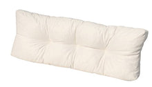 Cuscino Spalliera per Bancale 120x42x10-18 cm - Cuscini per Schienale Divano Pallet di legno - COLORE PANNA