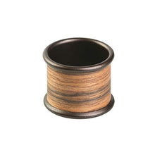 InterDesign RealWood Anelli Portasalviette, Set di 4, Metallo, Marrone, 4.5x3.5x0.2 cm