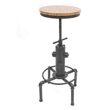 Aohuada - 2 sgabelli da bar vintage, design industriale, altezza regolabile, 60-80 cm