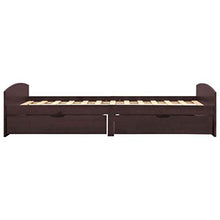FAMIROSA Giroletto con 2 Cassetti Marrone Scuro Legno di Pino 90x200 cm-2157